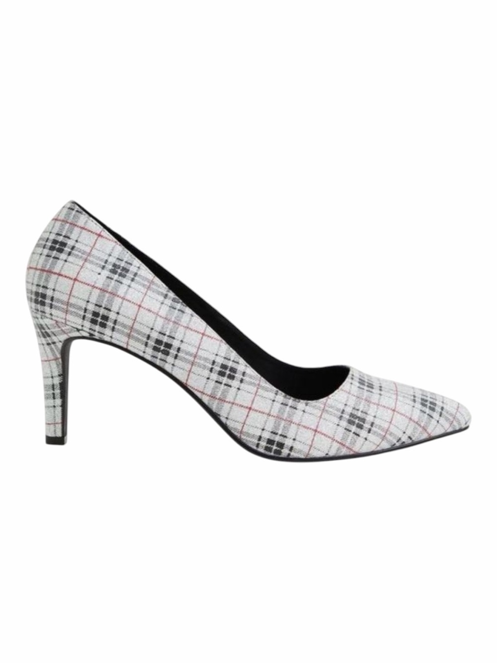 TORRID METALLIC PLAID POINTED TOE PUMP. Size 6.5 W.